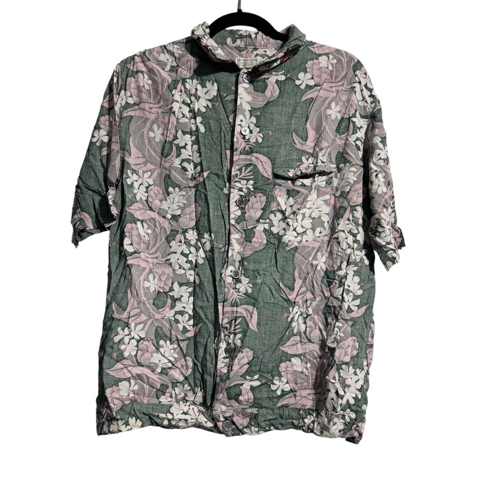 Final Home Rayon Hawaiian Shirt M Japanese Designer Archive Floral Aloha Rare